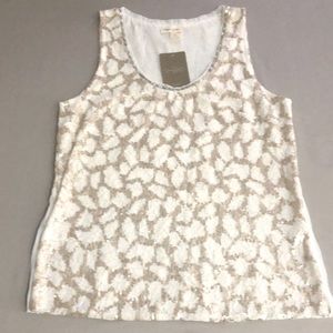 NWT Anthropologie Meadow Rue Lace Sequin Tank